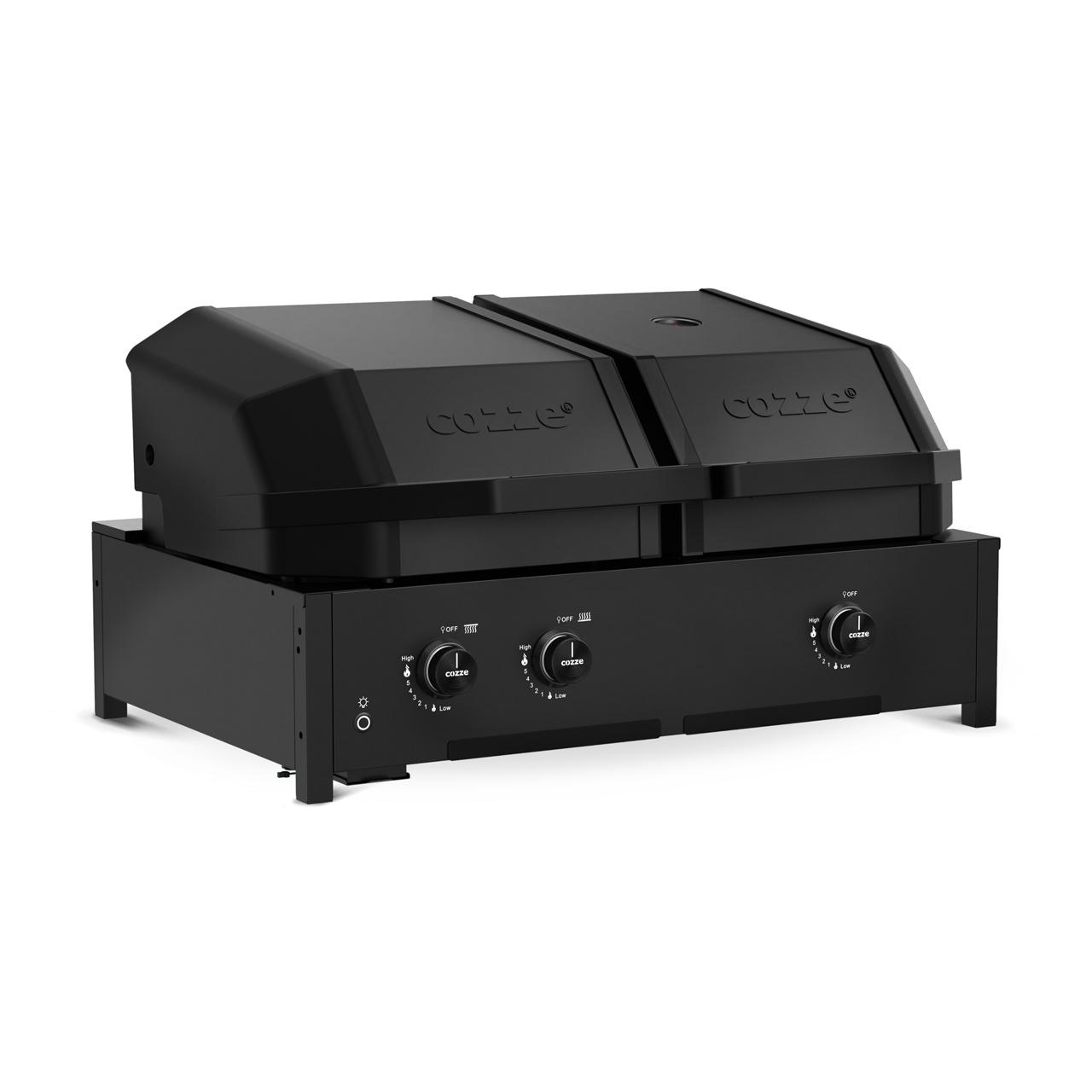 4-in-1 Plancha Grill Cozze G-900 Quattro mit 2 Brennern