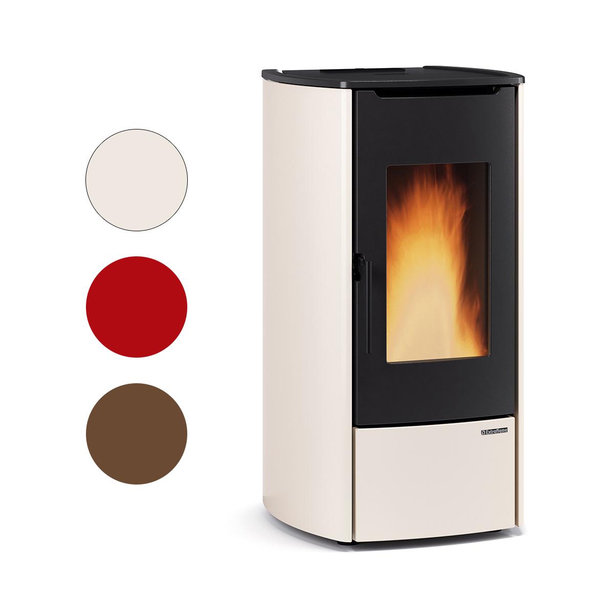 Pelletofen wasserführend Extraflame Marina Idro H11 mit 14,8 kW - Verkleidung: bronze