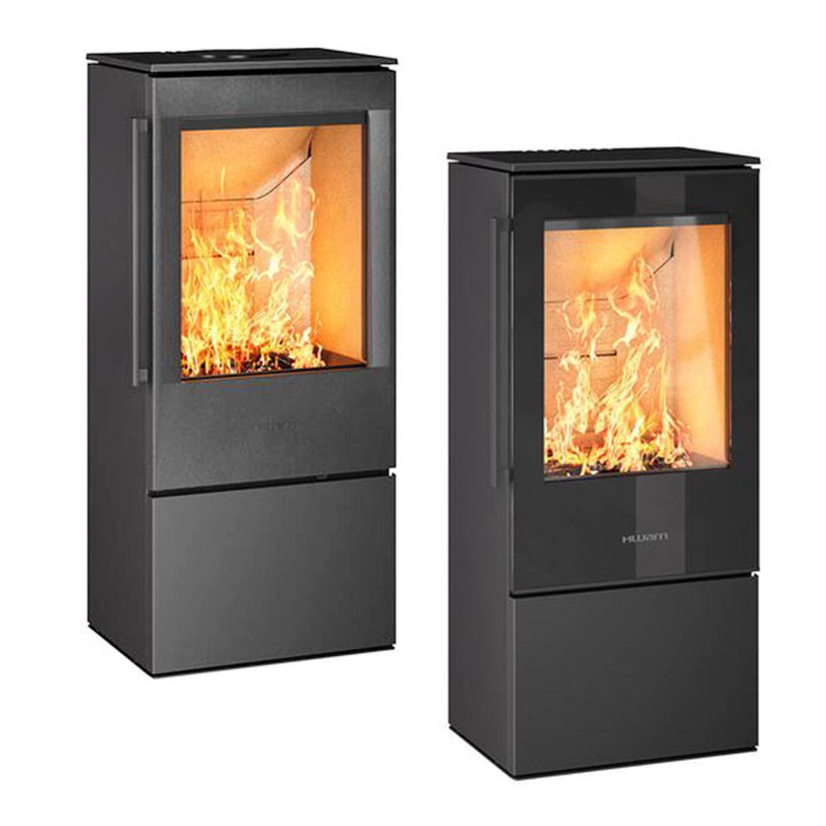 Kaminofen HWAM 5240 Autopilot 4,4 kW - Ausführung: 5240c grau - Rauchrohranschluss: Hinten