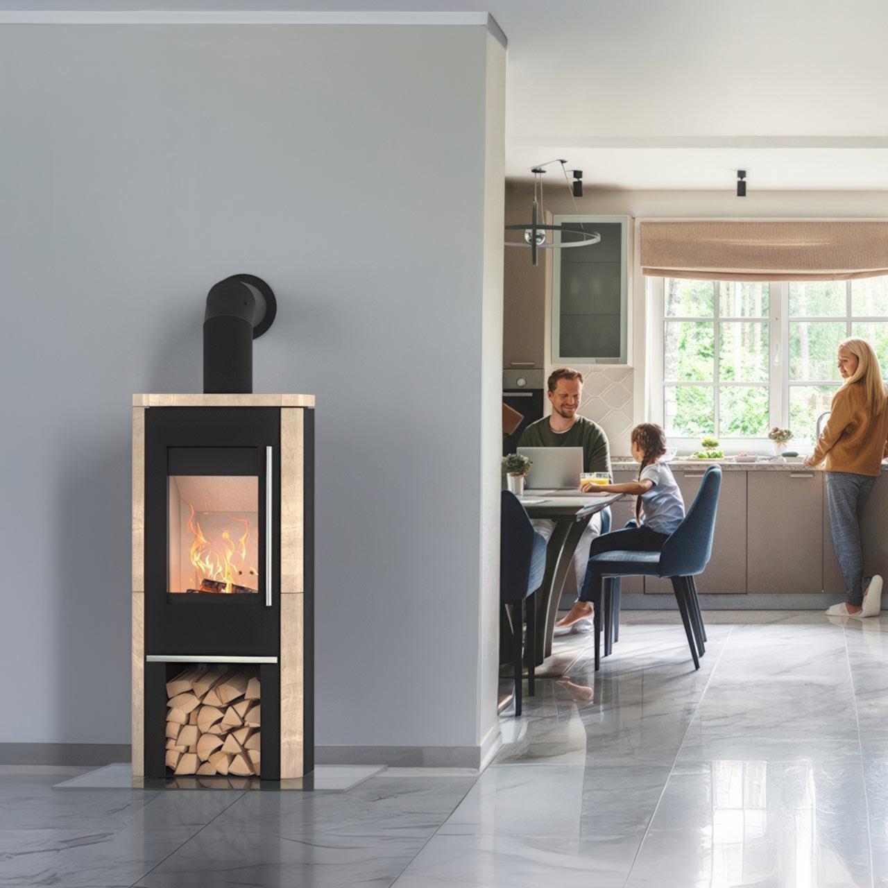 Kaminofen Fireplace Elite Oregon 6,9 kW - Ausführung: Sandstein