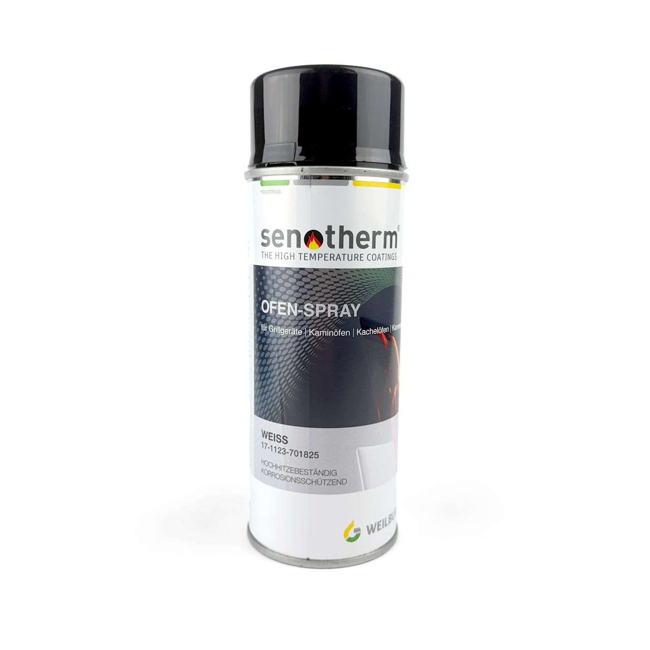 Senotherm Ofenspray Weiß hitzebeständiger Ofen, Lack Farbe Spray