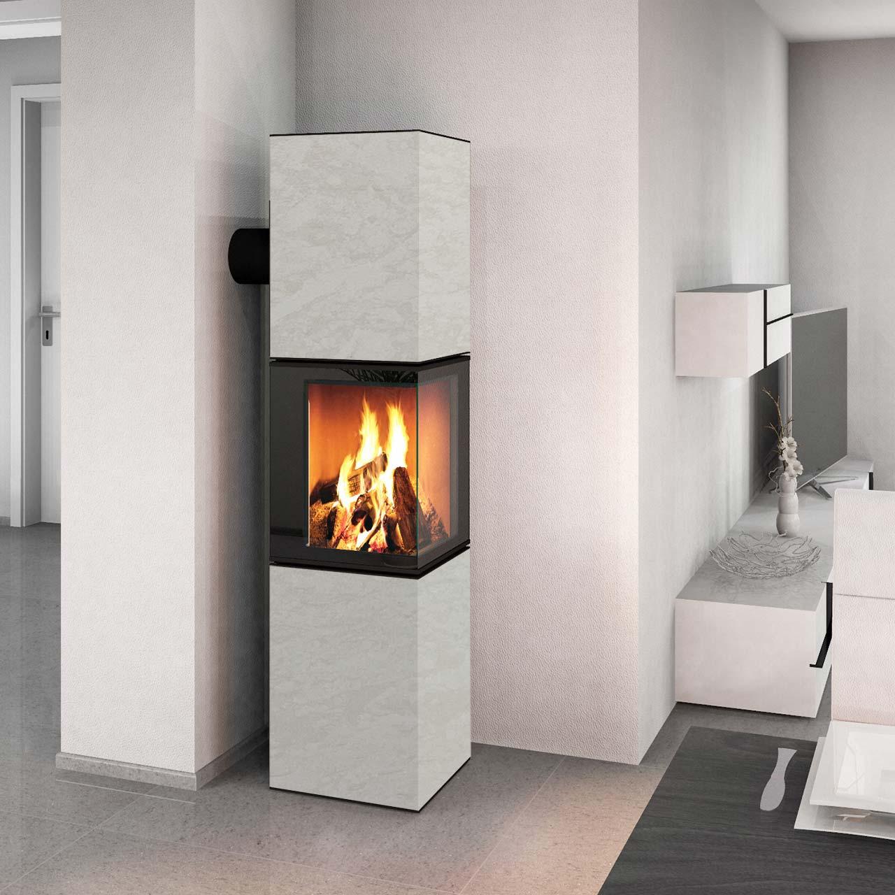 Speicherofen Monolith K20XL Beige Varese natura 5 kW, Sondermodell mit DIBt Zulassung & Wärmespeicher