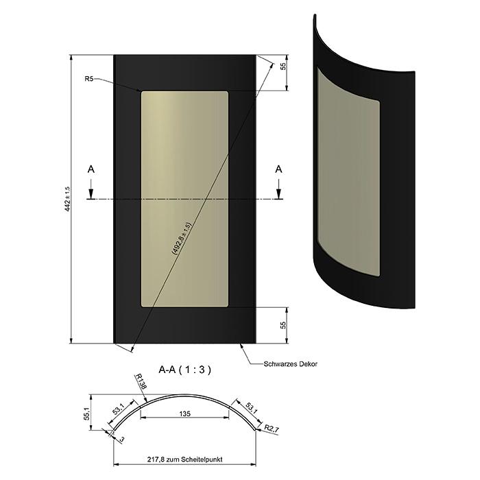 Seitenscheibe außen Scan 68 Kaminofen (51050344)