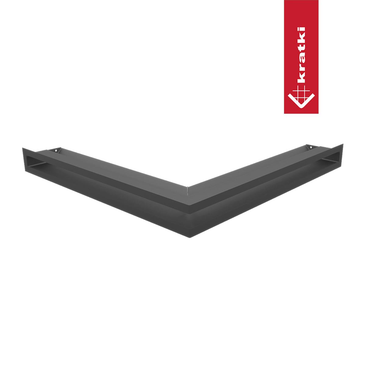 Kratki Eck-Luftleiste gleichschenklig - Größe: 56 x 56 x 6 cm - Farbe: graphit - Ausführung: slim (geringere Einbautiefe)