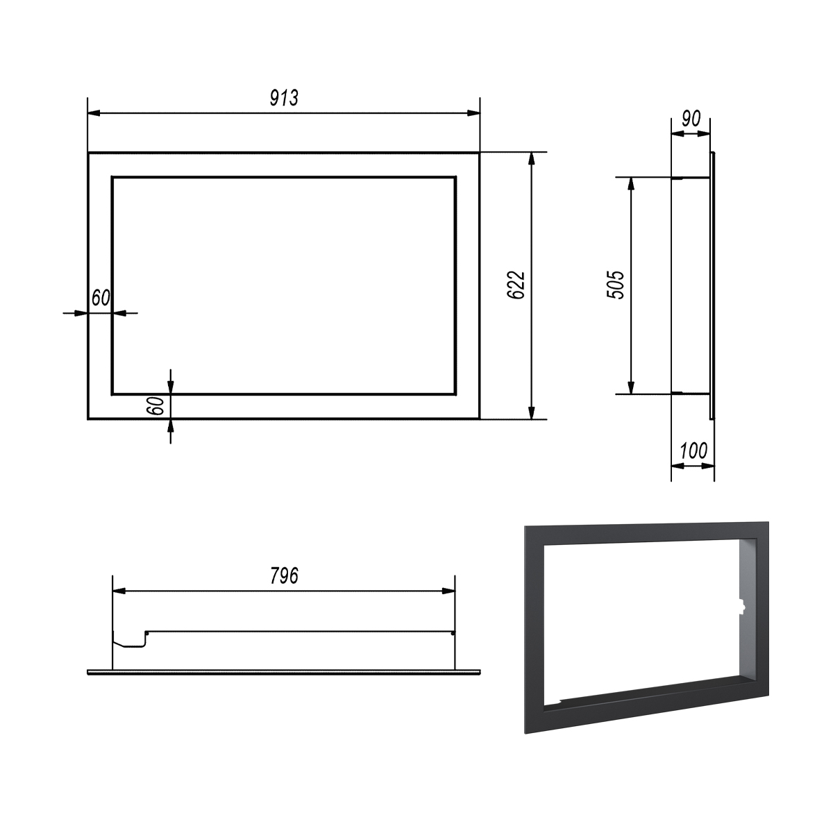 2x Blendrahmen 622 x 913 mm (Art. 2x 7065234)