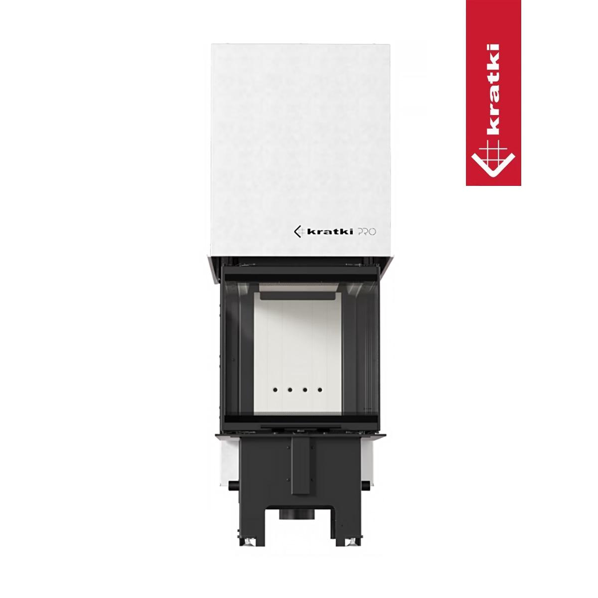 Kamineinsatz Kratki Regnor 500/700 mit 8 kW - Feuerraumauskleidung: weiß - Tür selbstschließend: nein
