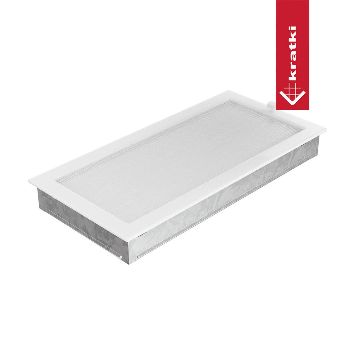 Kratki Warmluftgitter rechteckig - Größe: 22 x 45 cm - Farbe: Weiß