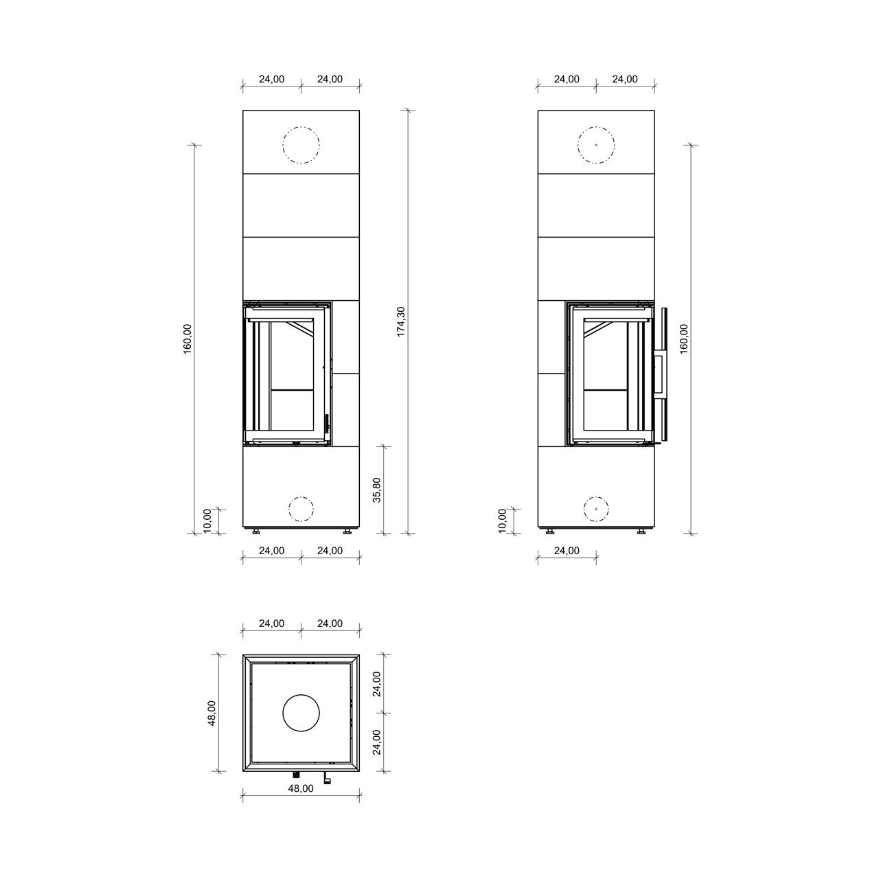 Speicherofen Monolith Depot D20 9,6 kW - Ausführung: D20, Nero Roma