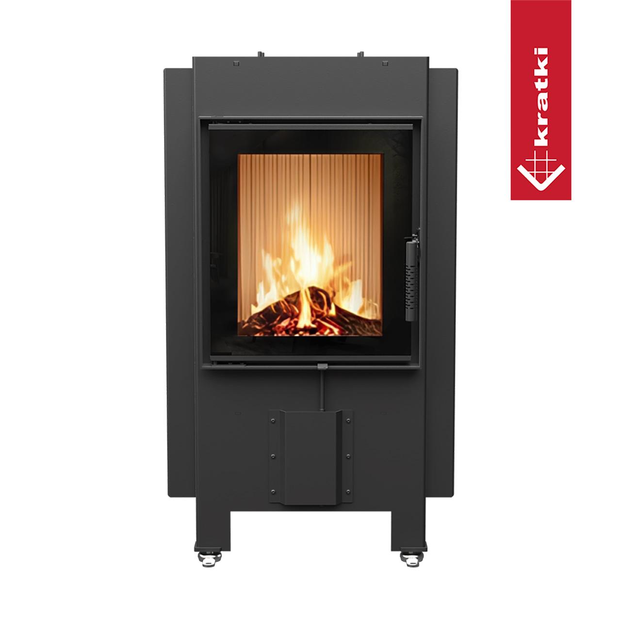 Kamineinsatz Kratki MAGMA 13 kW - Feuerraumauskleidung: Weiß
