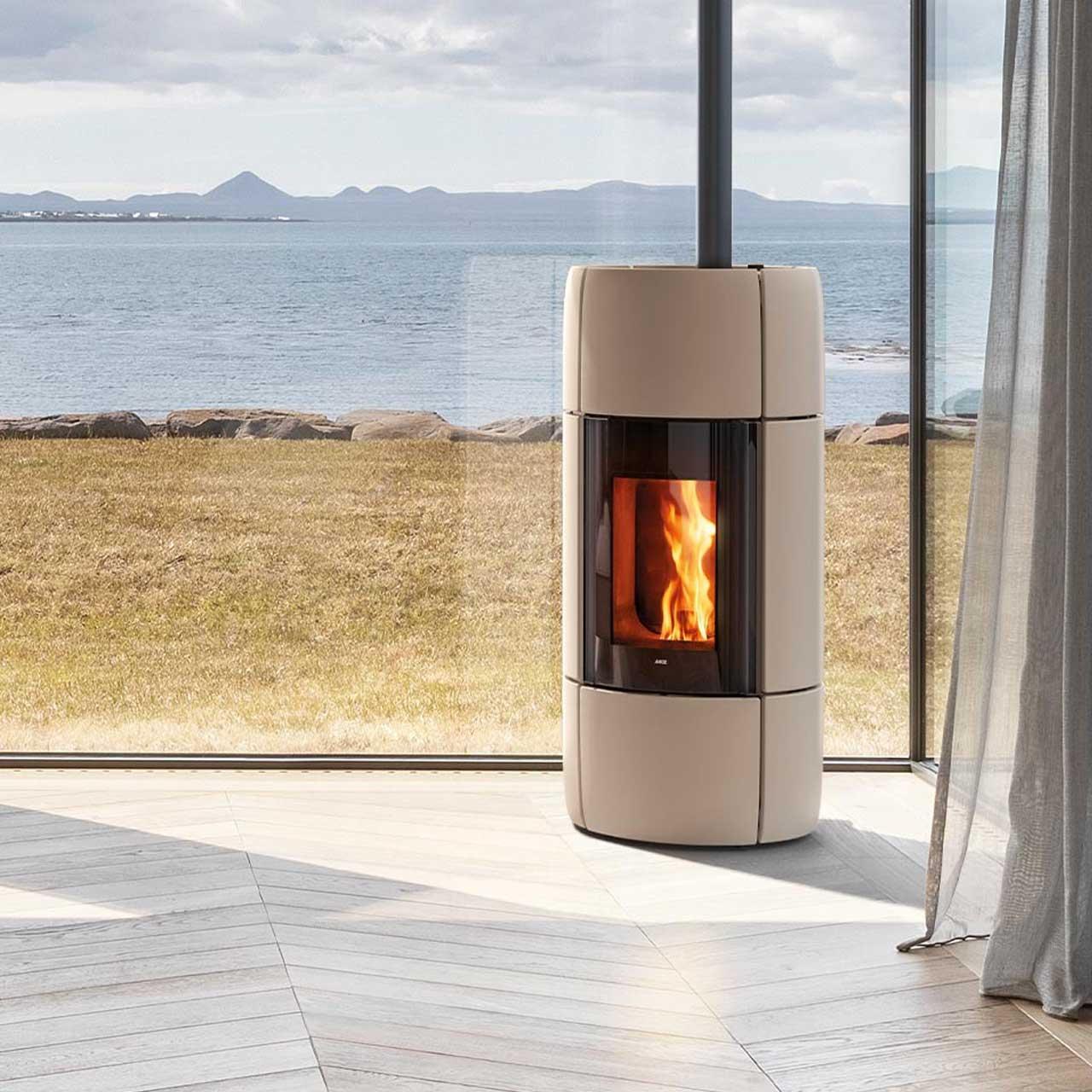 Pelletofen MCZ Curve Air Matic 8 Core UP! 8 kW - Ausführung: Warm grey ceramic_113