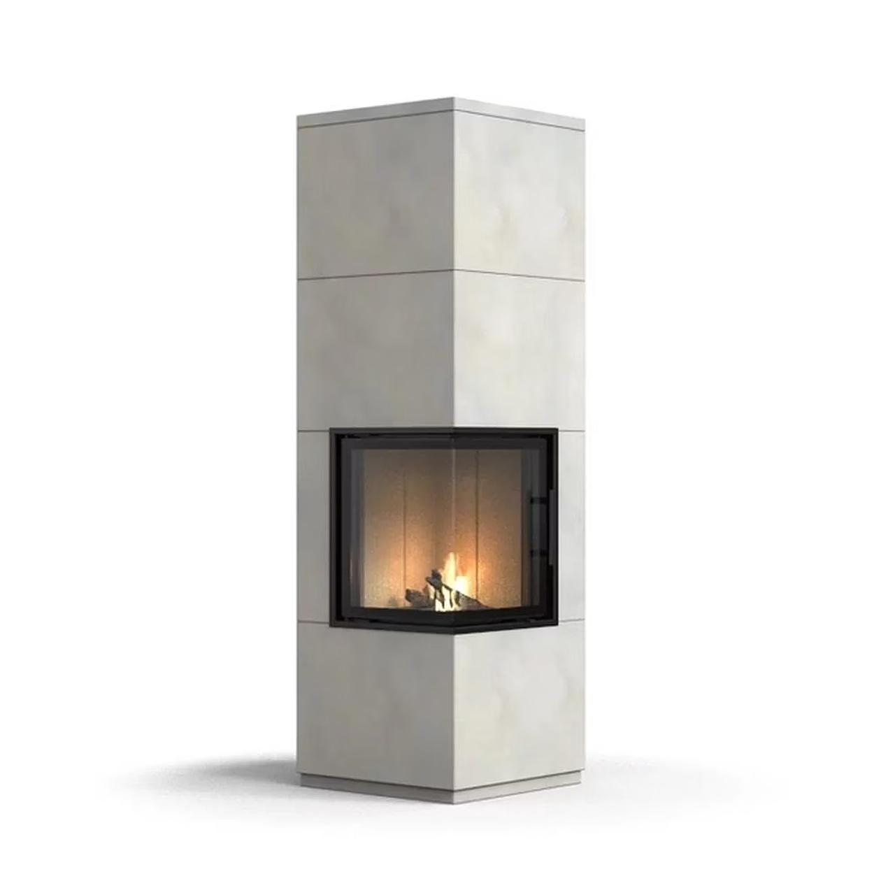 Kaminbausatz Camina S23 GO Line 2 kW Speicherstein-Anlage - Ausführung: für Wandanschluss - Türanschlag: links