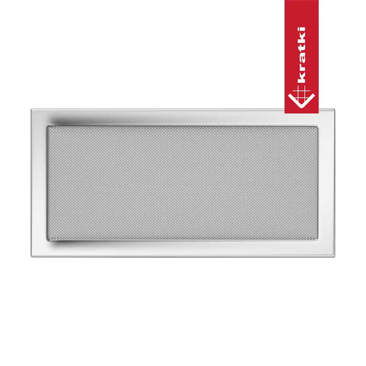Kratki Kaltluftgitter rechteckig - Größe: 22 x 45 cm - Farbe: vernickelt