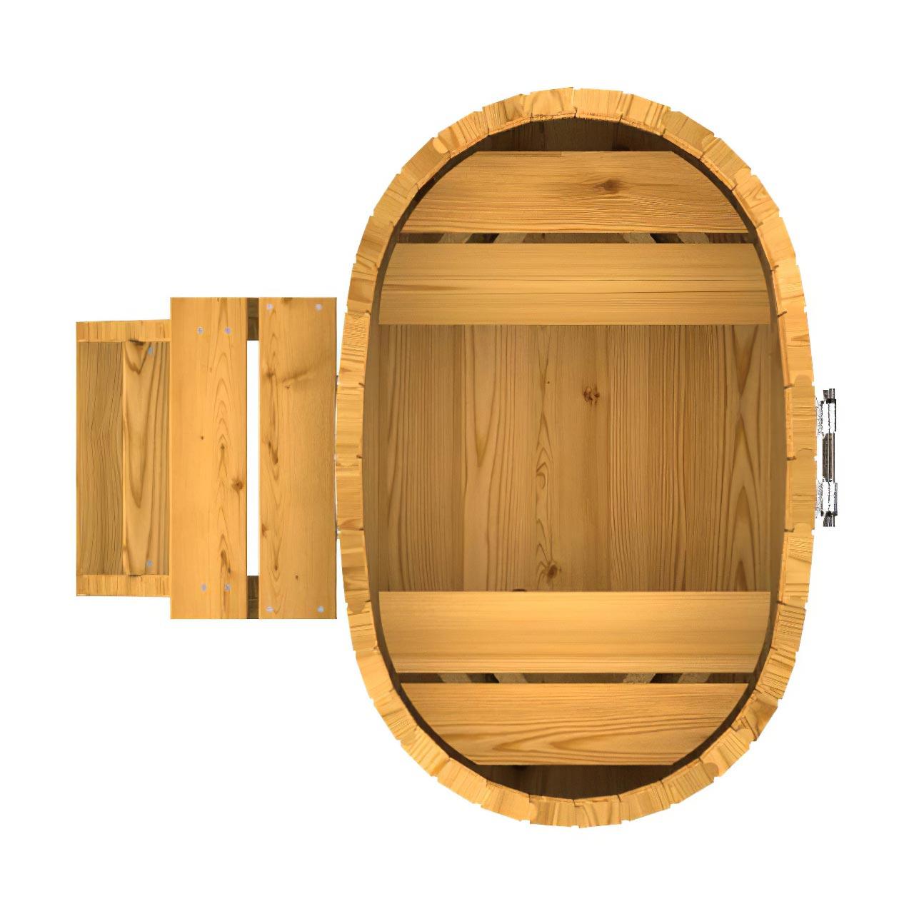 Hot Tub AA-Kaminwelt Badefass Oval ohne Ofen - Größe: 1,3x0,85 m - Holz: Thermoholz