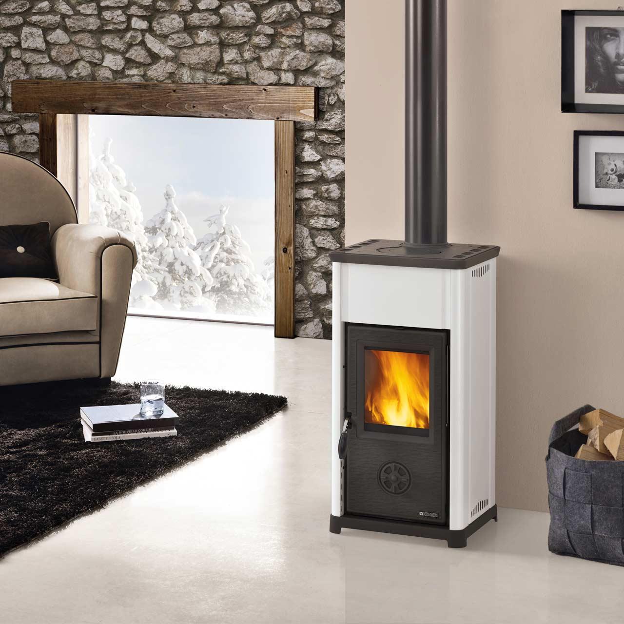 Kaminofen La Nordica Tea.16 7 kW - Ausführung: Weiß
