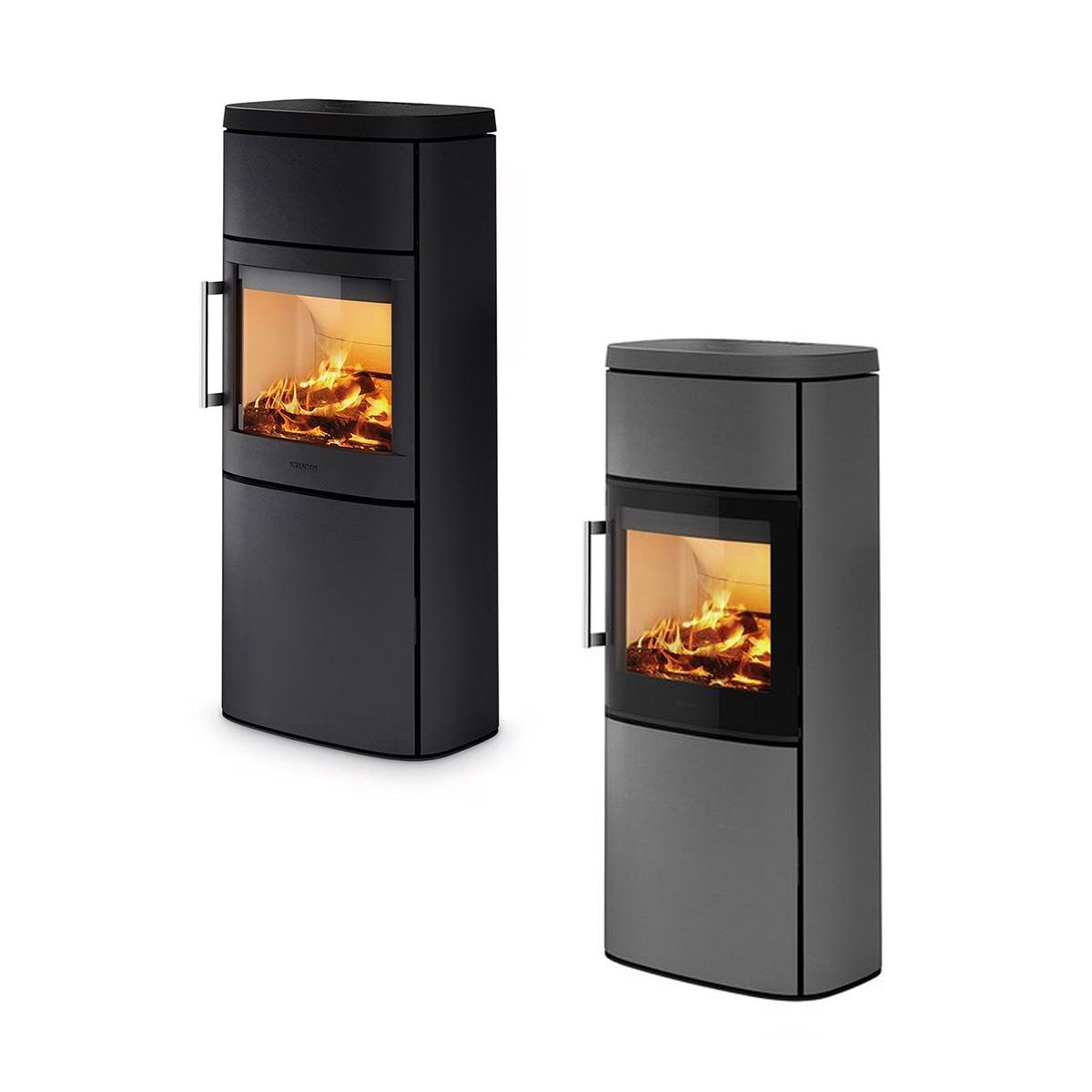 Kaminofen HWAM 4660 Stahl 8 kW SmartControl - Brennraumtür: Guss - Korpus: Grau