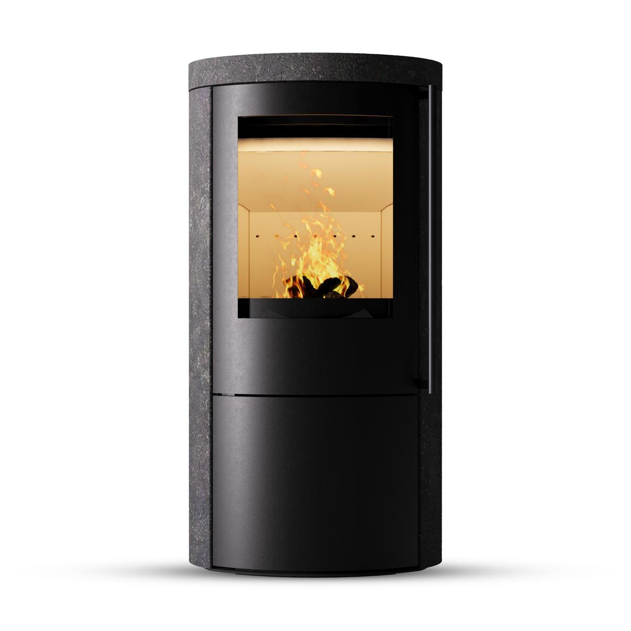 Kaminofen Vaio IQ 33 Naturstein - Ausführung: Nero Marsala, 1 Topplatte