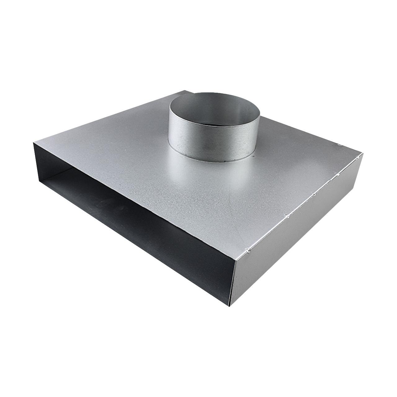 CB-tec Flachkanal-System 50 mm 2-Kanalführung Adapter oben - Ausführung: Ø 125 mm