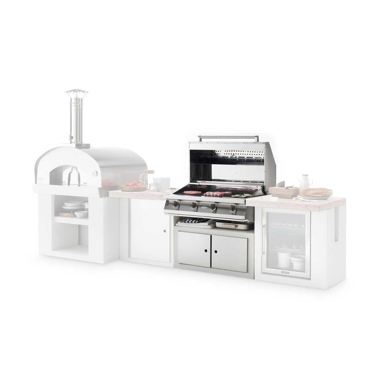 Outdoorküche Palazzetti Gasgrill Modul 90 Gas-Kochsystem - Ausführung: Stellfläche Farbe Rot