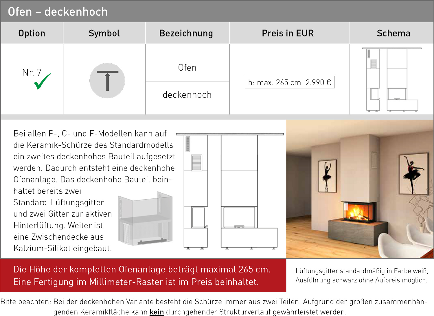 Ofen - deckenhoch Ofen - deckenhoch