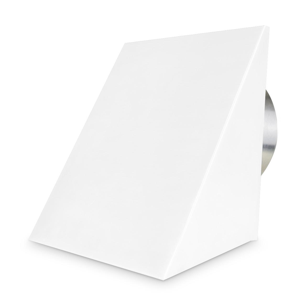 CB-Tec Außenluftgitter mit Haube 23x23 cm Weiß - Stutzen: 60 mm