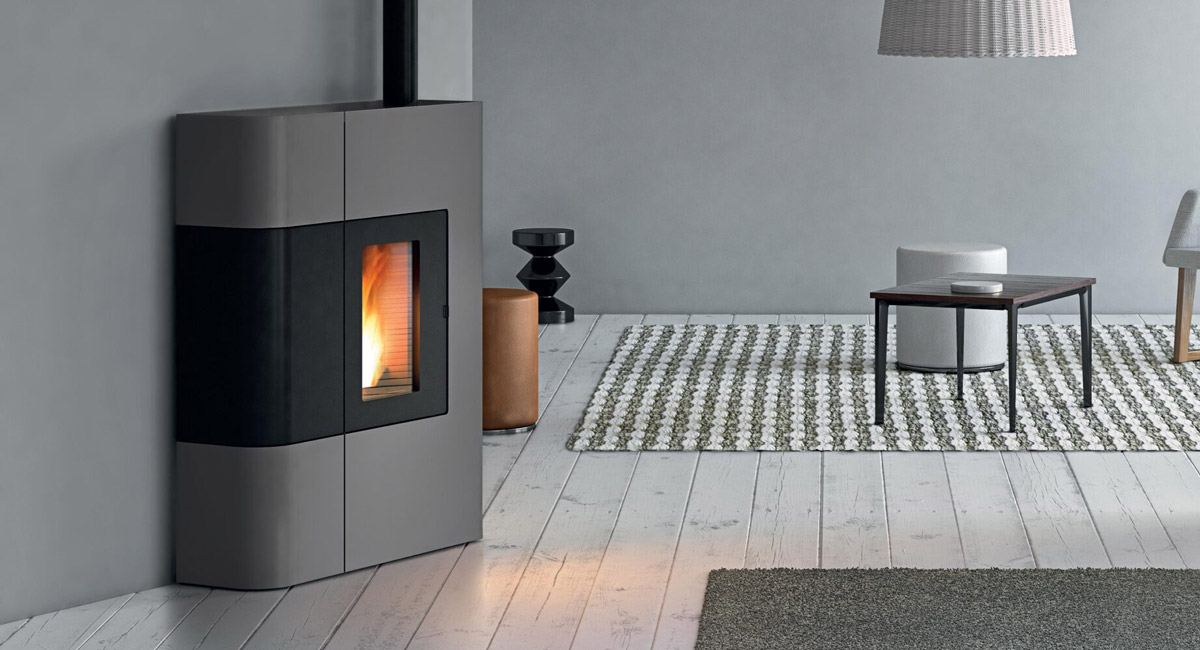 Pelletofen Althea Multiair 9 UP, Montagebeispiel Montagebeispiel, Pelletofen Althea Multiair 9 UP