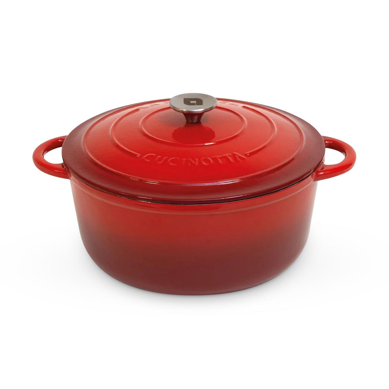 Grillzubehör La Nordica Le Cucinotte Grill- & Kochgeschirr aus emailliertem Gusseisen - Ausführung: Rund Ø 28 cm, 6 Liter