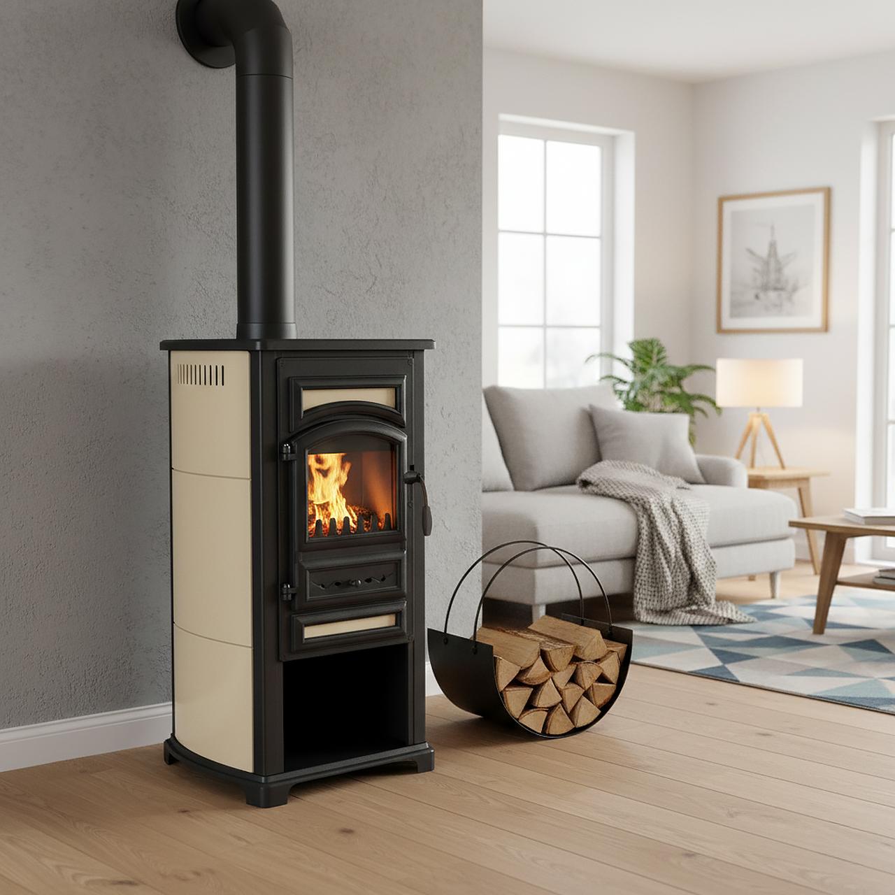 Kaminofen Bella Thalia Forte 5,4 kW - Korpus: Schwarz / Creme