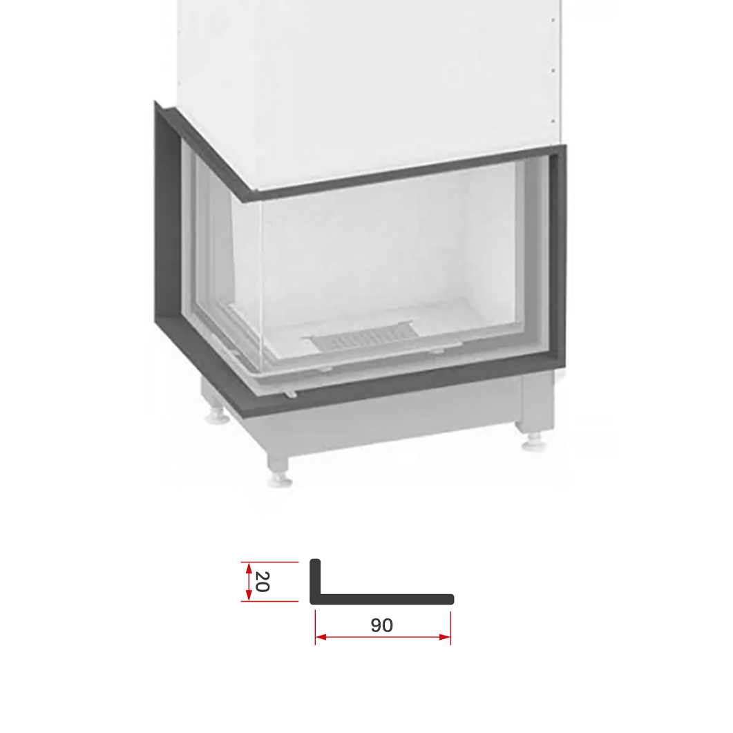 BR 6-seitig 20x90x2 mm, abnehmbar (Art. 7053902)