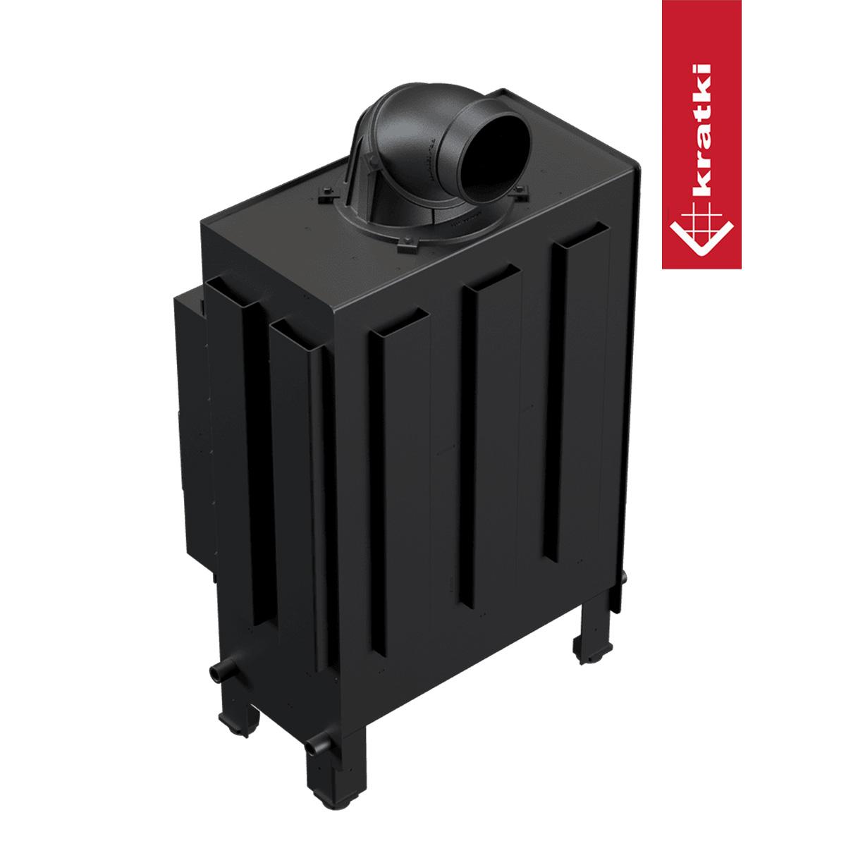 Kamineinsatz Kratki LUCY/12/SLIM/NEW mit 8 kW - Feuerraumauskleidung: weiß - Tür selbstschließend: nein