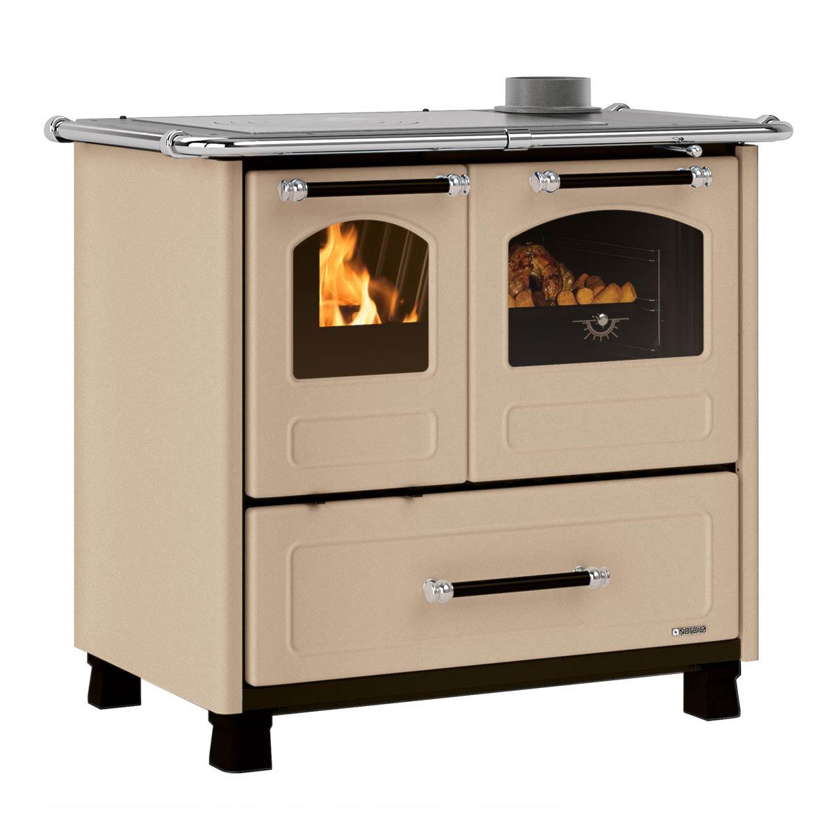 Küchenofen La Nordica Family.16 4,5 mit 7,5 kW - Verkleidung: Stahl caramello