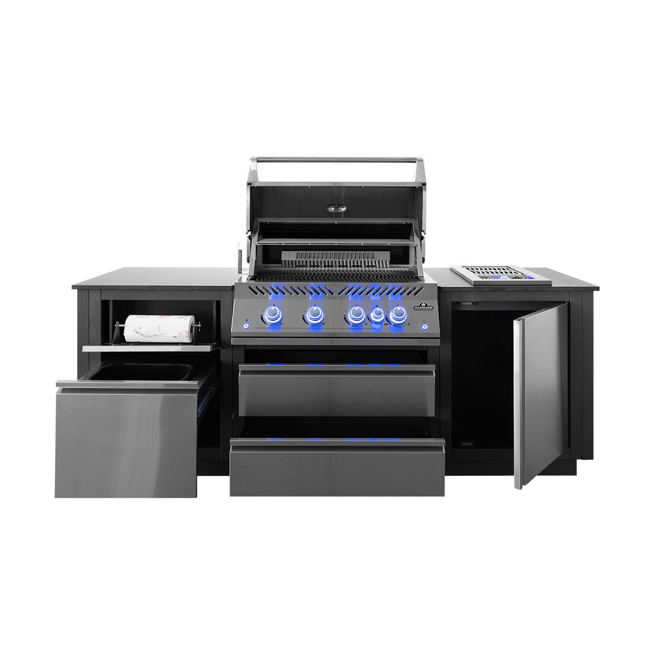 Outdoorküche Napoleon Oasis Compact 105 BIG32, Grillstation mit Heckbrenner & Sizzle Zone