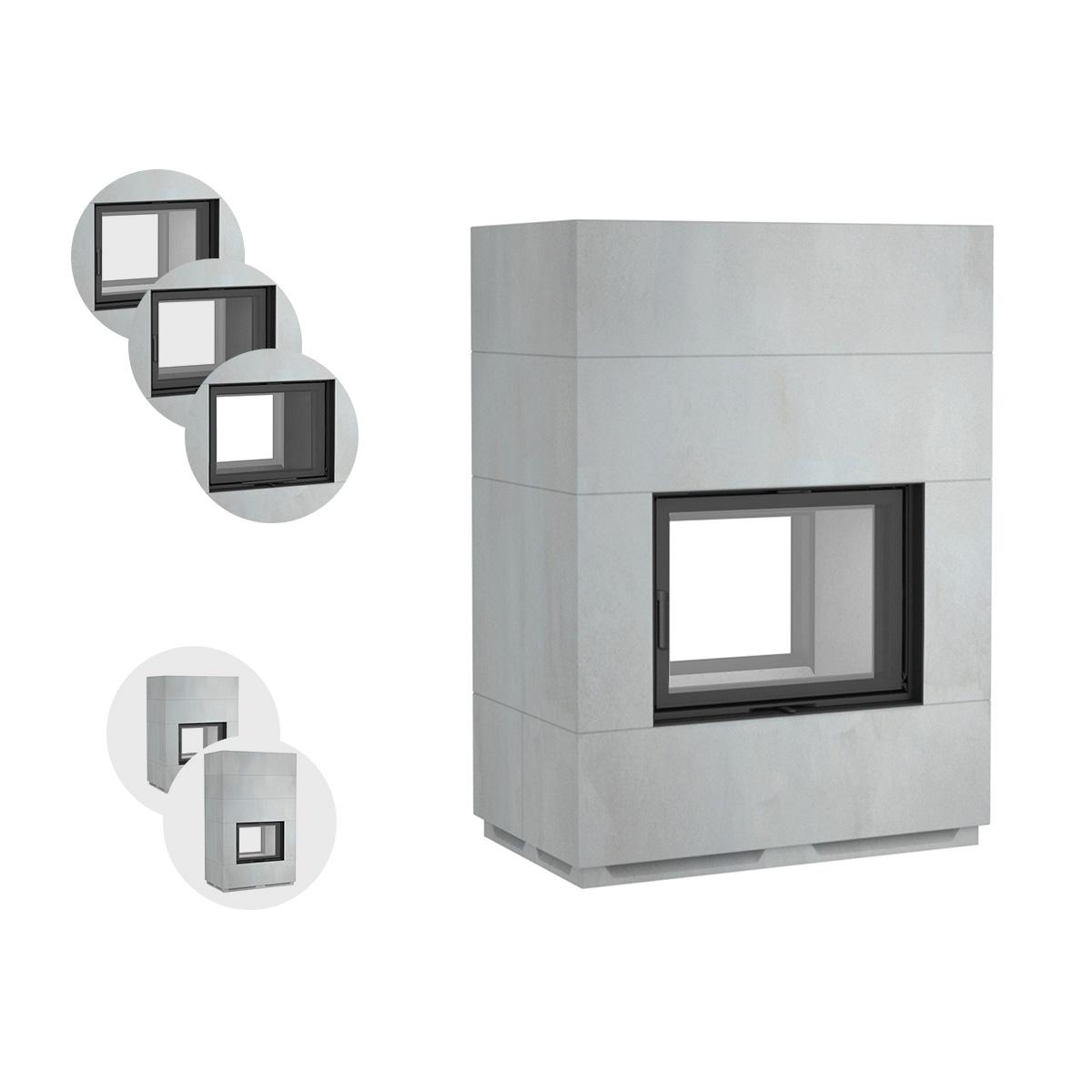 Kaminbausatz Camina S7 TV mit 9 kW