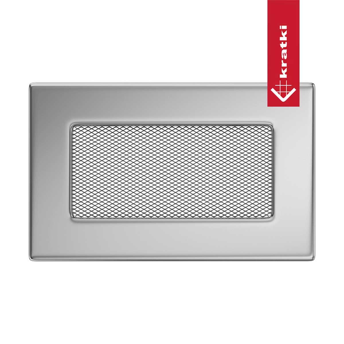 Kratki Kaltluftgitter rechteckig - Größe: 11 x 17 cm - Farbe: vernickelt