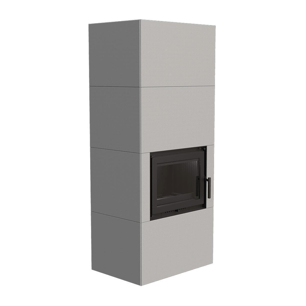 Kaminbausatz ILDNord Bergen Box mit 8 kW - Farbe: grau