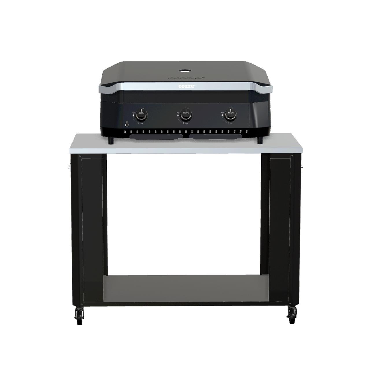 Cozze Plancha G-800 Bundle inkl. offenes Modul 115 cm mit Edelstahlplatte & Gratis Grillspatel