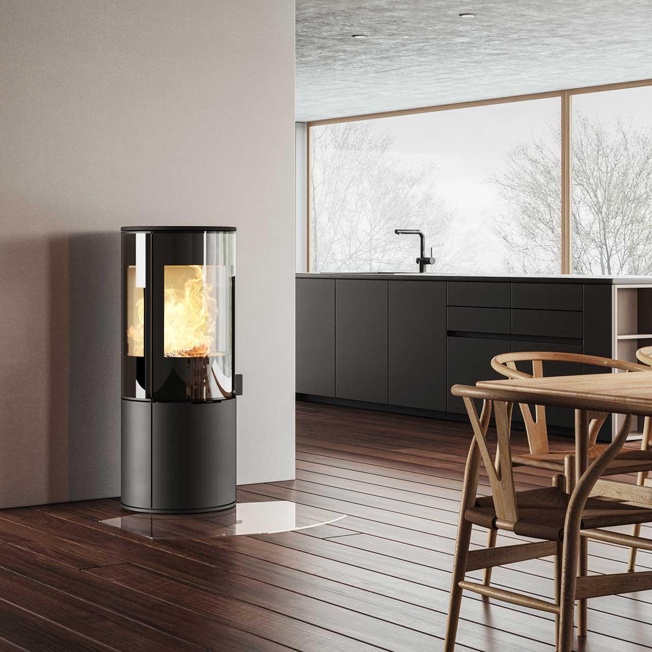 Kaminofen Nordpeis Origo Exclusive mit Seitenglas 6,4 kW