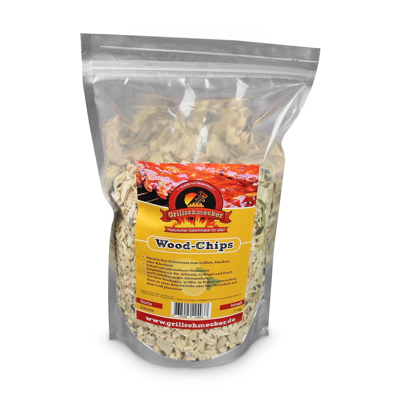 Holz Räucherchips Grillschmecker Zitrone 1 kg Woodchips