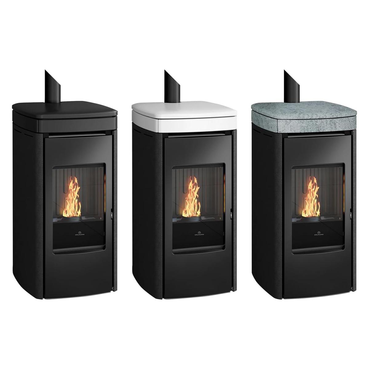 Pelletofen Edilkamin Yana 7 Evo 6,9 kW - Topplatte: Naturstein