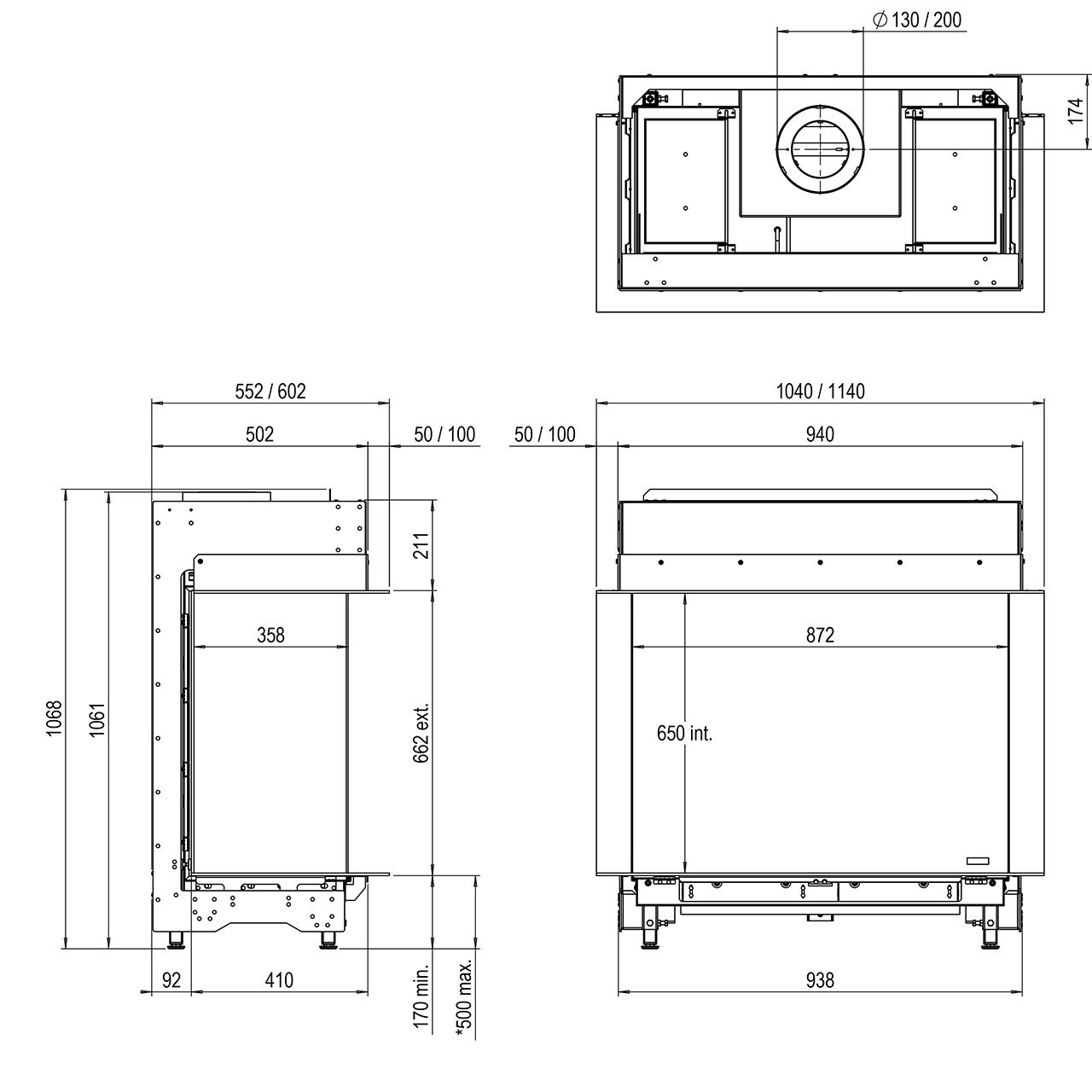 Gaskamin Faber MatriX 800/500 III 8,2 kW - Ausführung: Propangas G31