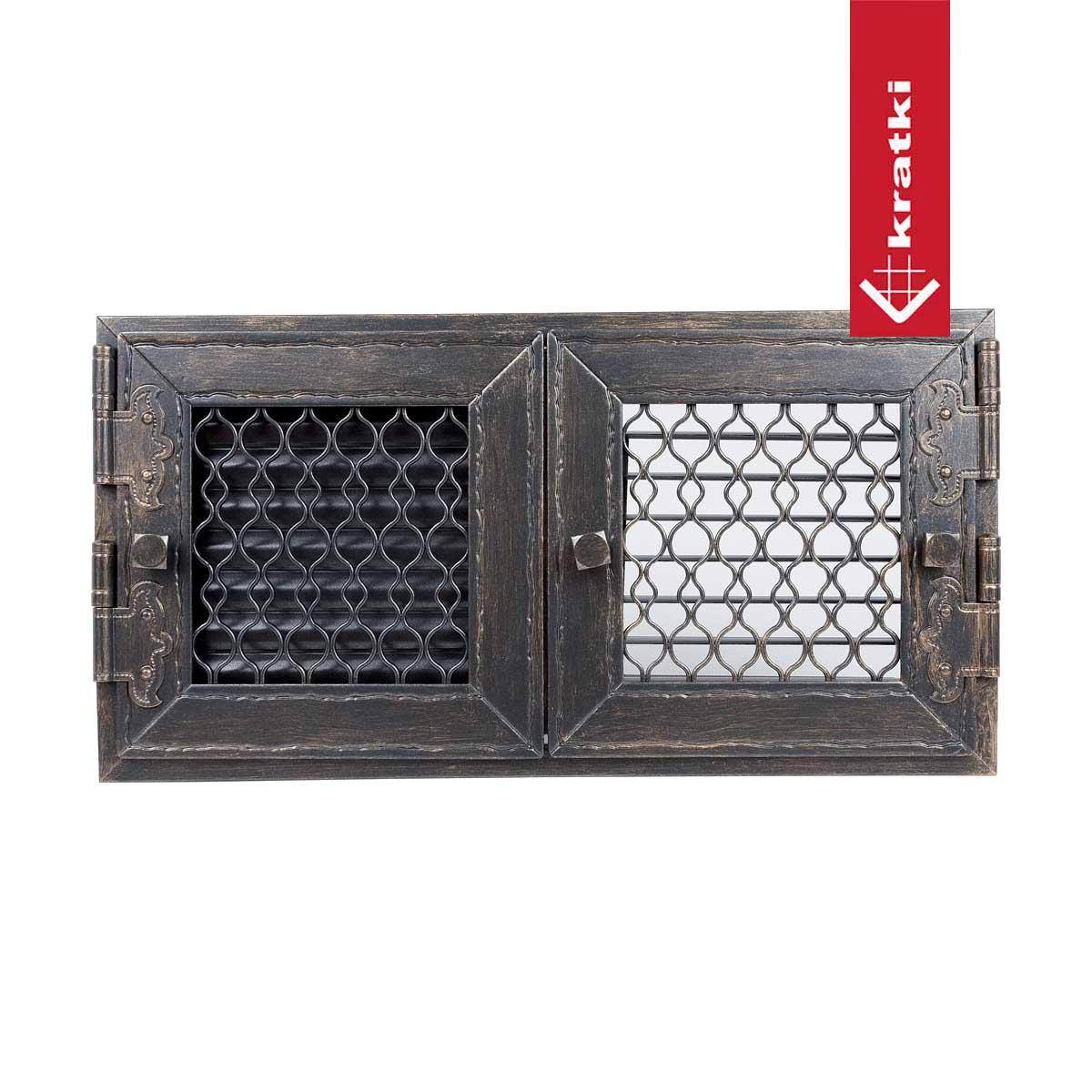 Kratki Warmluftgitter Retro - Größe: 22 x 45 cm - Farbe: graphit