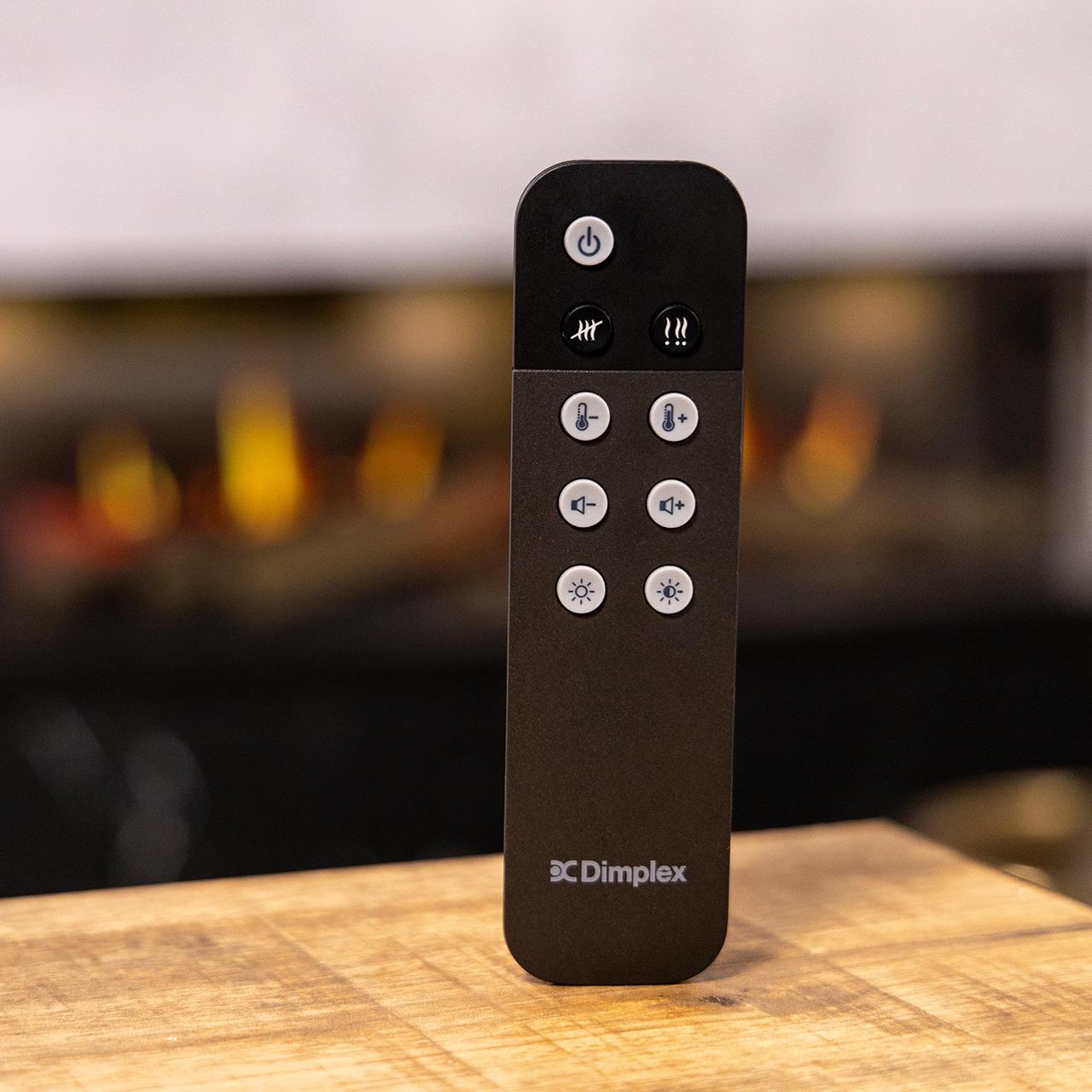 Dimplex Vista 130 III 3-seitiger Premium Elektrokamin mit Opti-V 3D Flammen LED Real Flame Effekt und Heizfunktion für modernes Wohnambiente