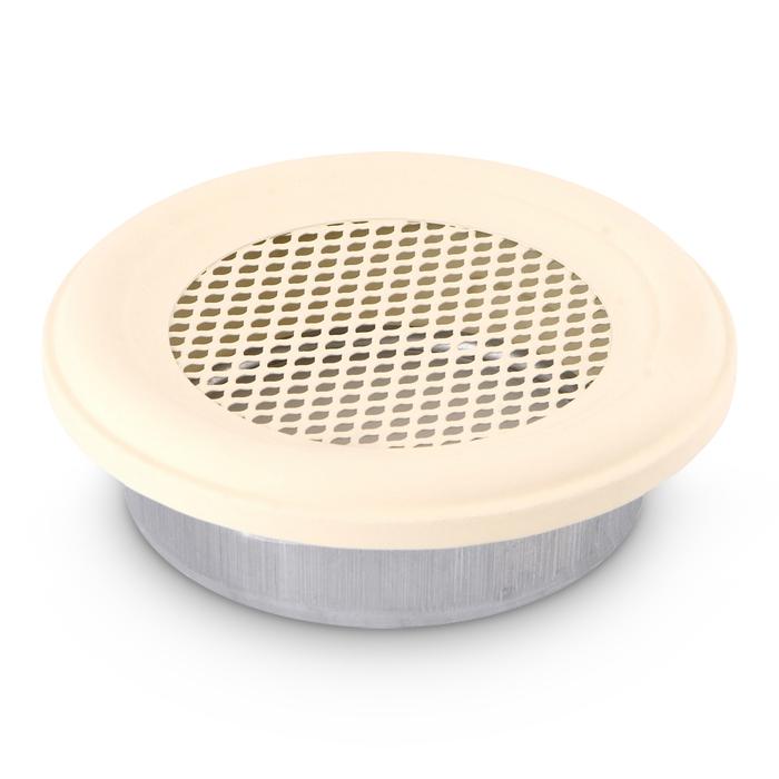 Kamin Lüftungsgitter rund 200 mm Ofen Gitter Elfenbein