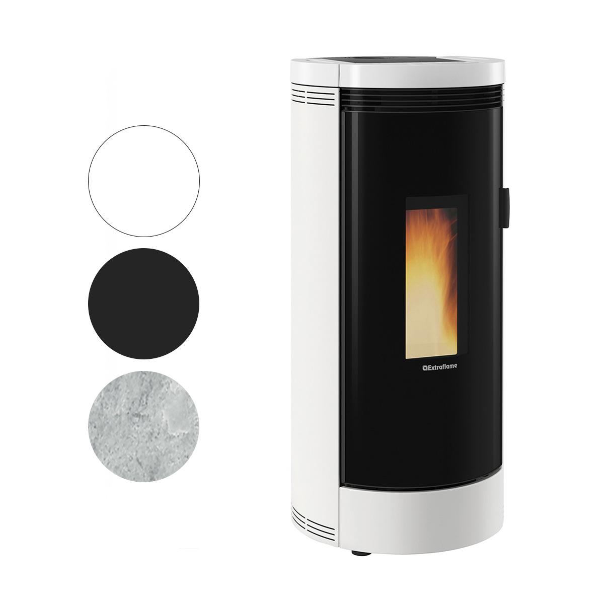 Pelletofen Extraflame Prestige Line Debby Evo mit 9 kW - Verkleidung: schwarz