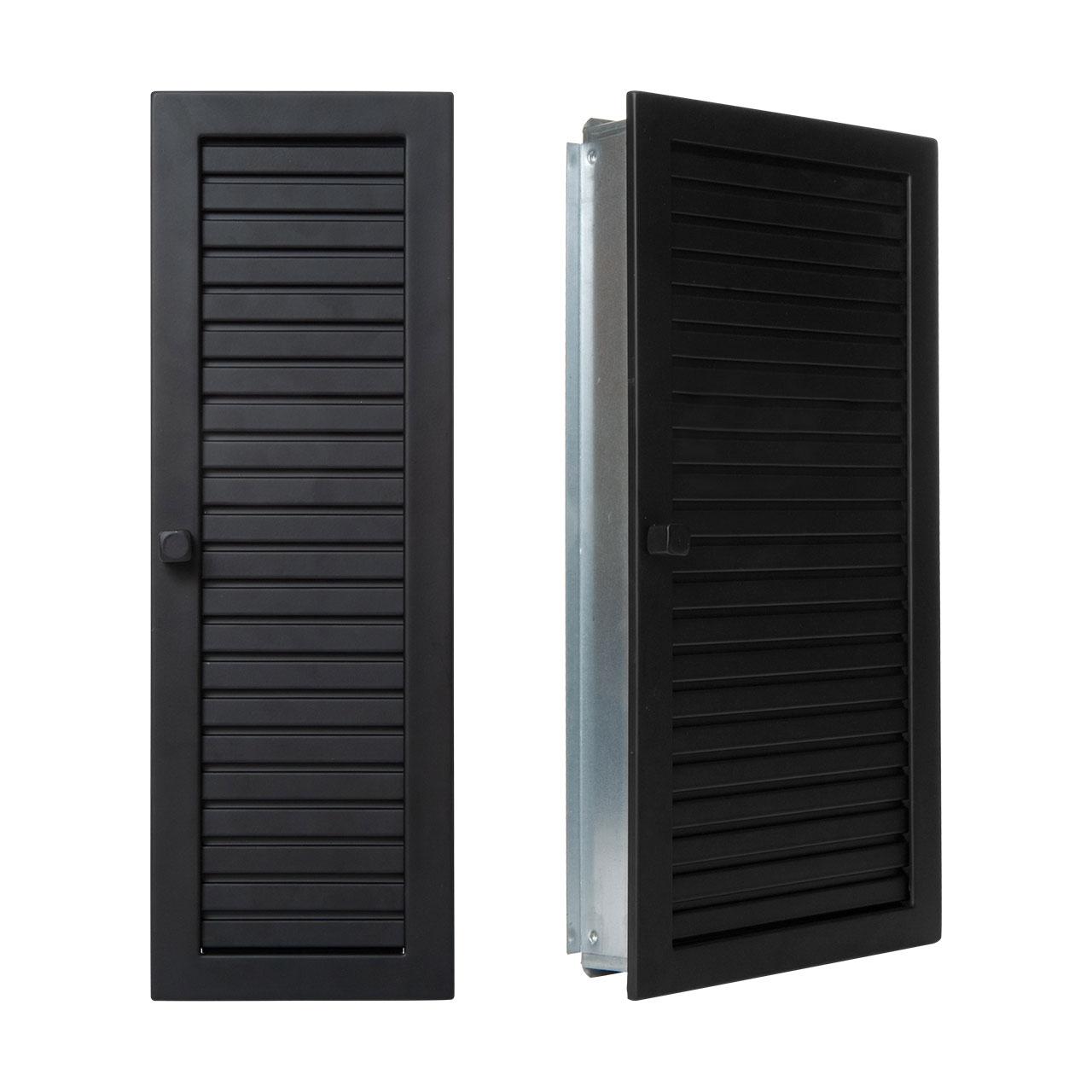 Lüftungsgitter CB-Tec Warmluftgitter Hochkant Schwarz - Ausführung: 15x35 cm