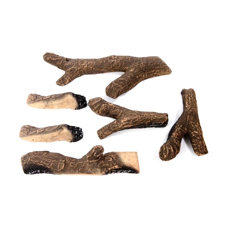 Keramische Holzscheite 6 Stk.