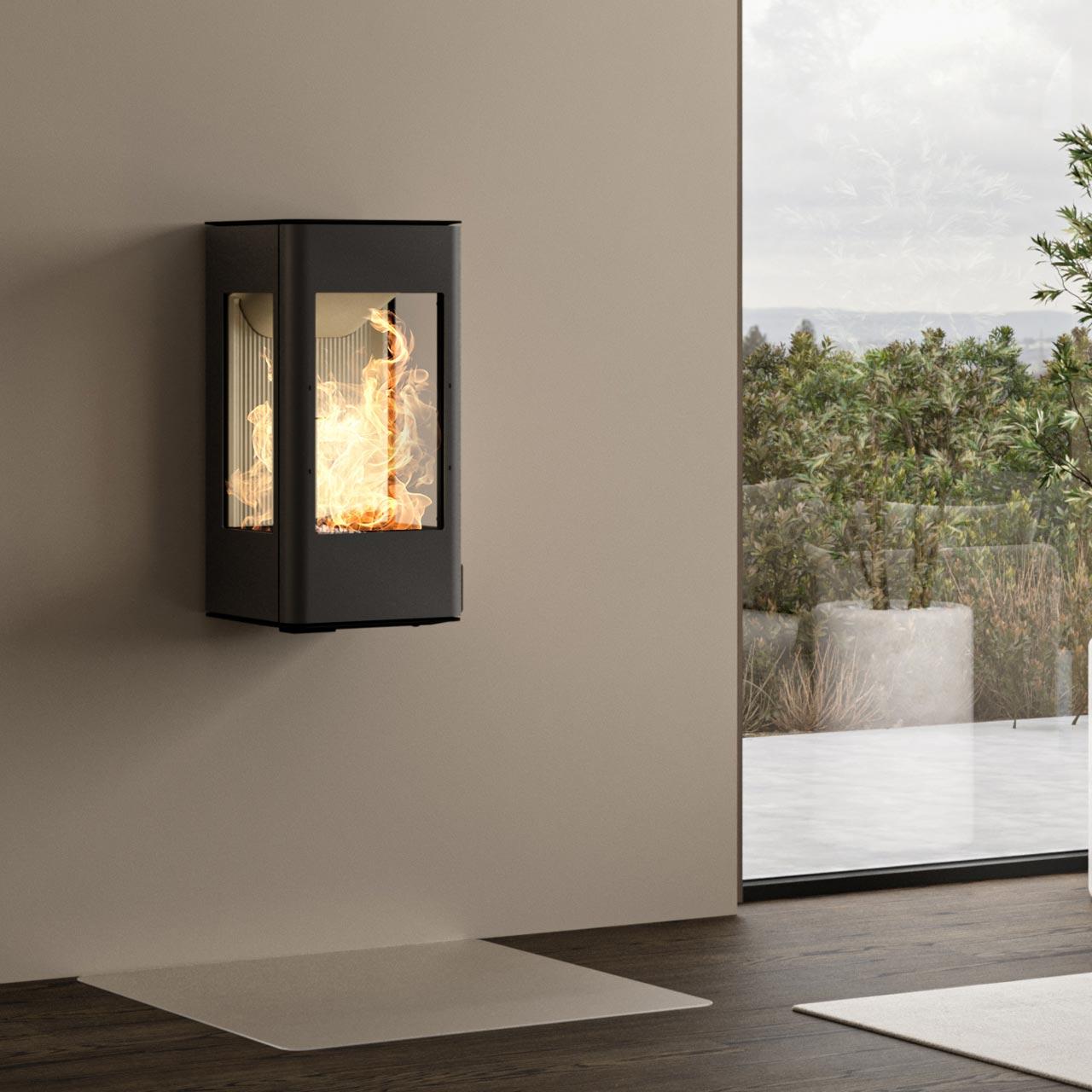 Kaminofen Nordpeis YoU Wall 6,6 kW, Wandkamin - Ausführung: Nordpeis YoU Wall, Thermotte Light