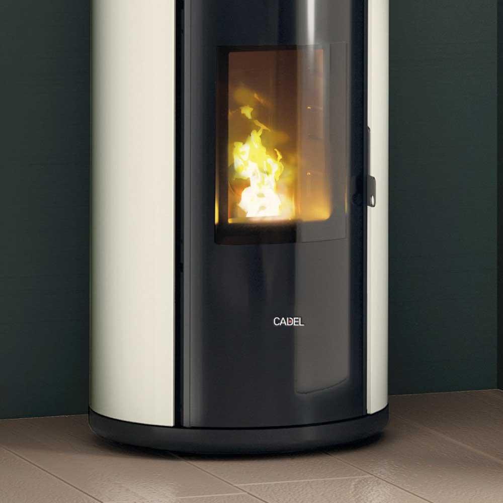 Pelletofen Cadel Sound 5 Up-Twin 5,5 kW - Ausführung: Titanium