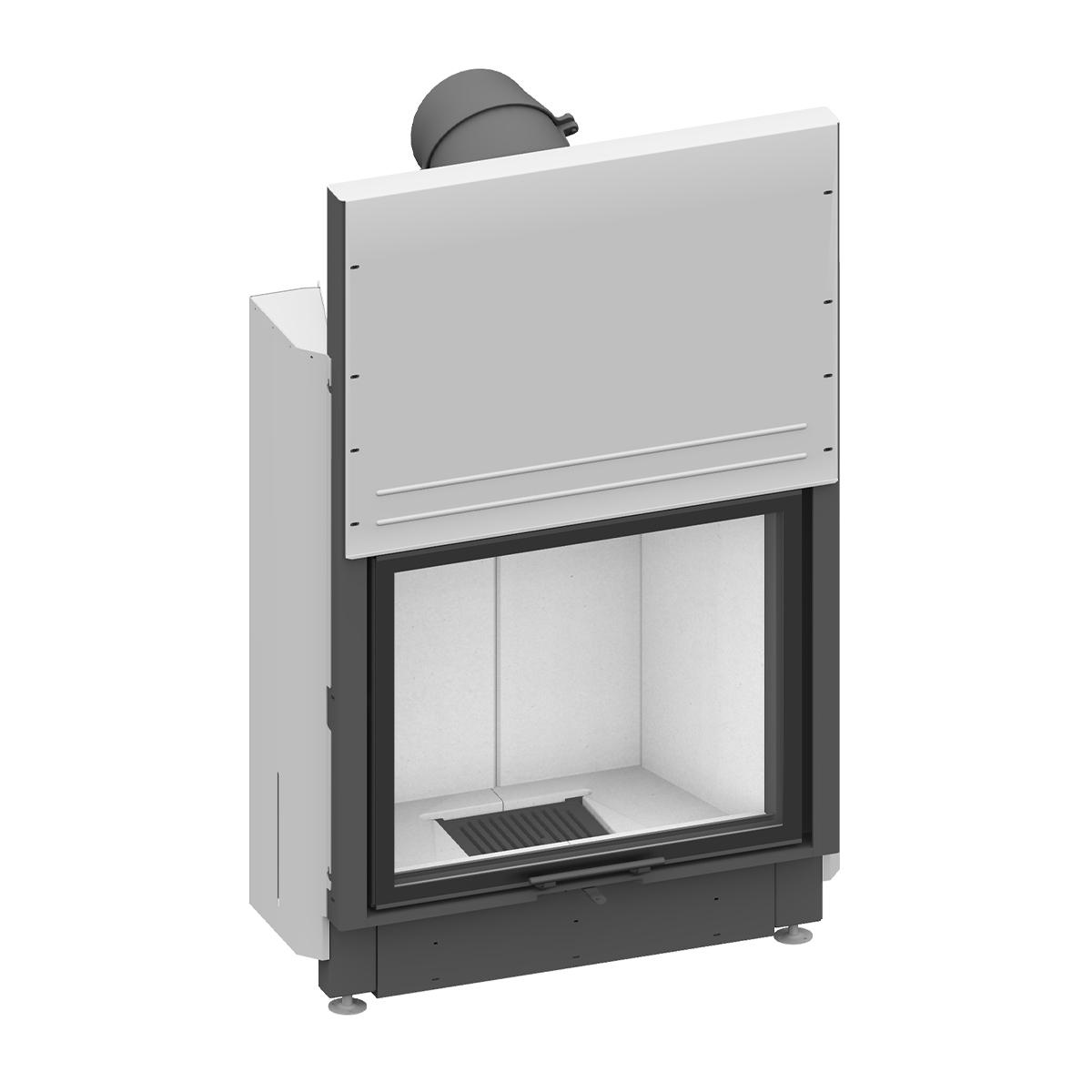 Kamineinsatz Schmid Lina 73 h mit 9 kW - Türhöhe: 63 cm - Brennraumauskleidung: Schamotte Weiß - modulares Blendrahmensystem: nein