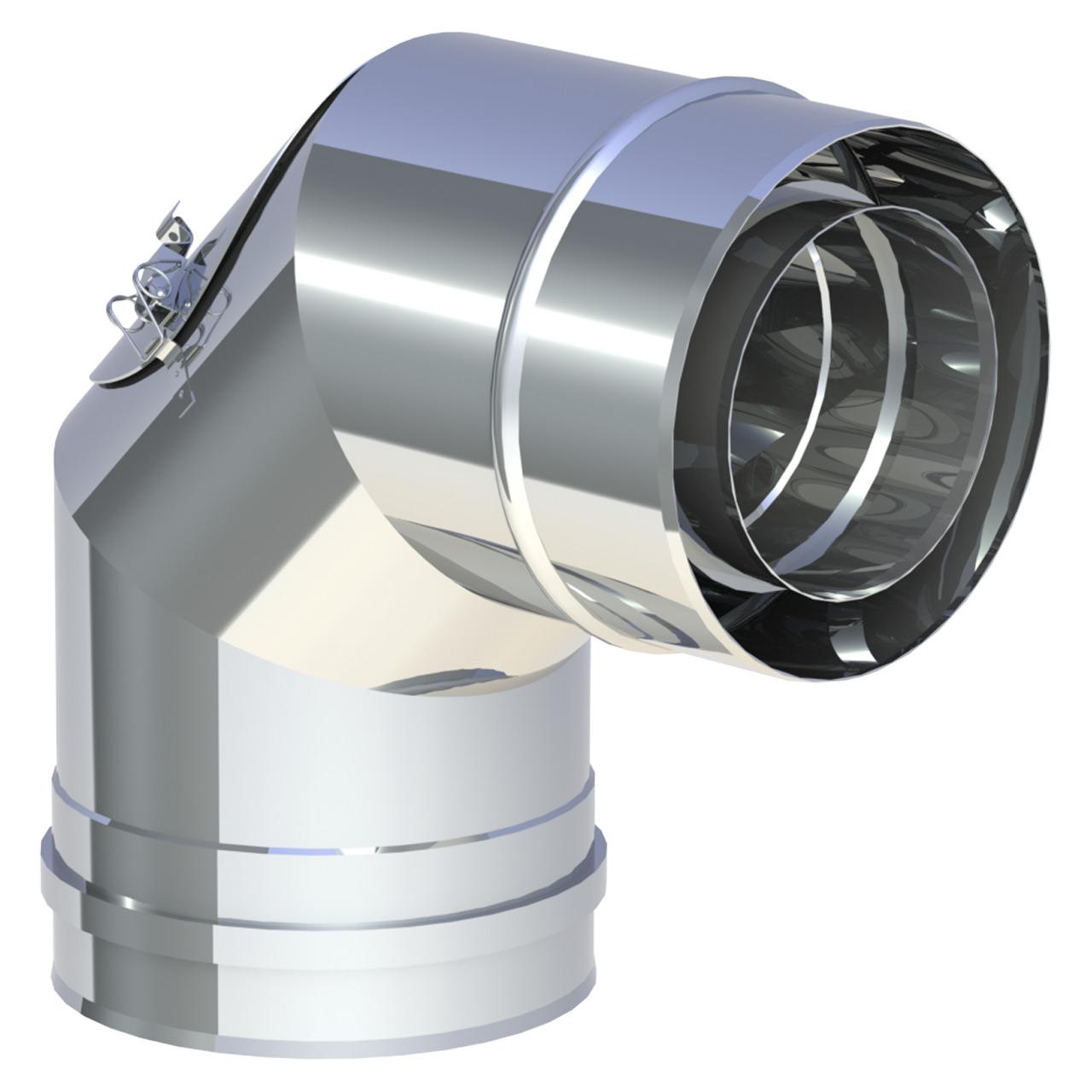 Jeremias LAS Winkel 90° starr mit Revisionsöffnung 130/200 mm