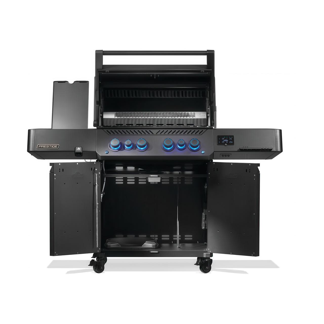 Gasgrill Napoleon Phantom Prestige 500 Connected Mattschwarz, SIZZLE ZONE und Heckbrenner (2026) Bundle inkl. 2 Unterschränke